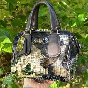 DRAFT COACH CAMO SEQUIN MINI SURREY RARE LTD ED HANGTAGS STRAP NEVER CARRIED